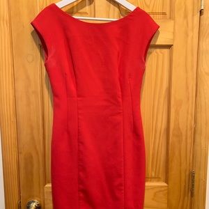 Anthropologie V-Back Classic Red Dress